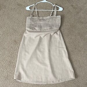 Elegant Tan Sleeveless Dress